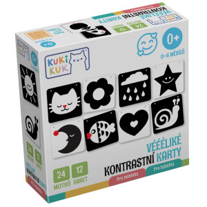 KukiKuk 81002 didelės, didelio kontrasto atvirutės kūdikiams