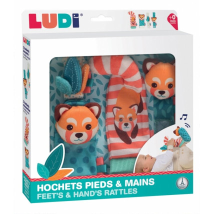 LUDI L30102 Barškučiai kūdikiams ant rankų ir kojų LUDI L30102 Barškučiai kūdikiams ant rankų ir kojų