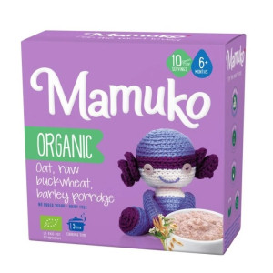 MAMUKO Ekologiška avižų, žaliųjų grikų ir miežių košė 240g