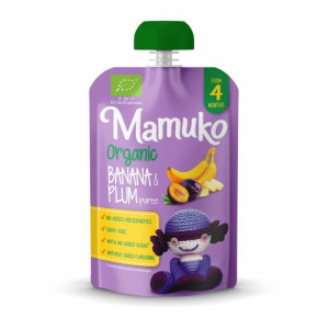 MAMUKO Ekologiška bananų ir slyvų tyrelė 100g