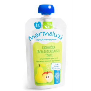 MARMALUZI ekologiška obuolių-kriaušių tyrė nuo 4 mėnesių, 90g