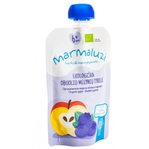 MARMALUZI ekologiška obuolių-mėlynių tyrė nuo 6 mėnesių, 90g