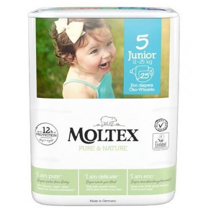 Sauskelnės Moltex Pure & Nature 5 Junior 11-25kg 25vnt