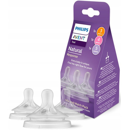 Philips Avent SCY960/03 Natūralios tėkmės žindukų rinkinys 3vnt