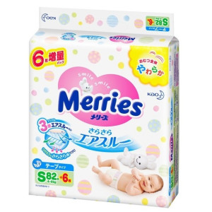 Sauskelnės Merries S  4-8kg 88vnt