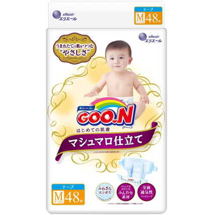 Sauskelnės Goo.N Marshmallow Premium Soft M 6-11kg 48vnt