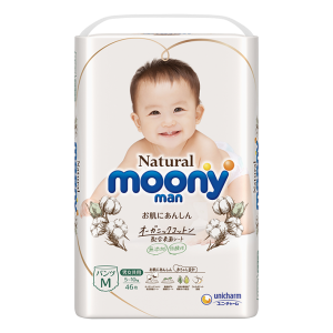Sauskelnės-kelnaitės Moony Natural PM 5-10kg 46vnt