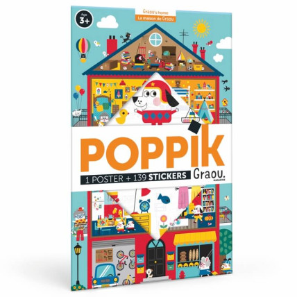 POPPIK Home daugkartinio naudojimo lipdukų plakatas
