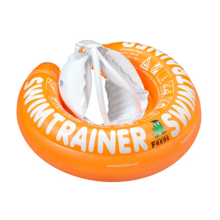 Pagalbinis pripučiamas plaukiojimo ratas "Classic" iš Freds vaikų plaukimo akademijos (nuo 2 iki 4 metų, 15-30 kg), oranžinės spalvos
